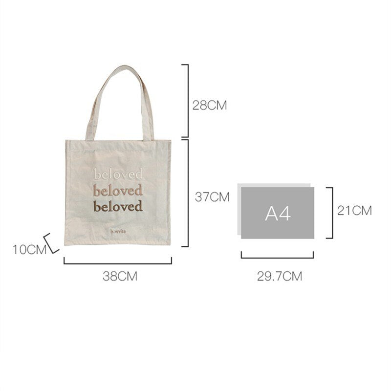 Beloved Embroidered Weekend Tote Bag