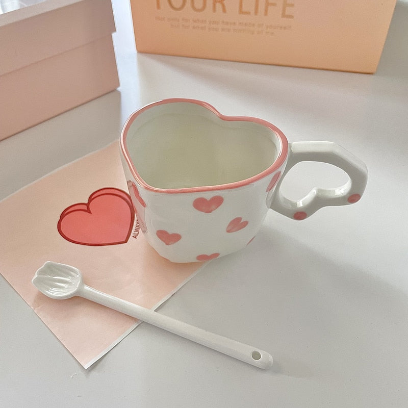 Heart Shape Ceramic Mug