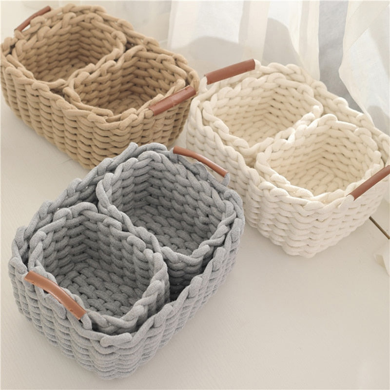 decorative woven storage basket 