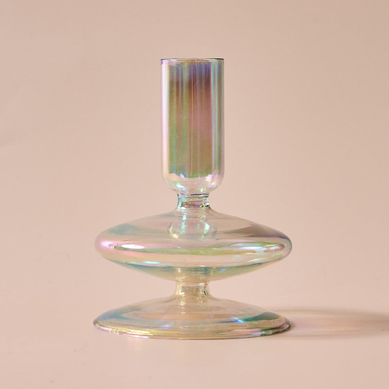 Iridescent Vase & Candle Holder