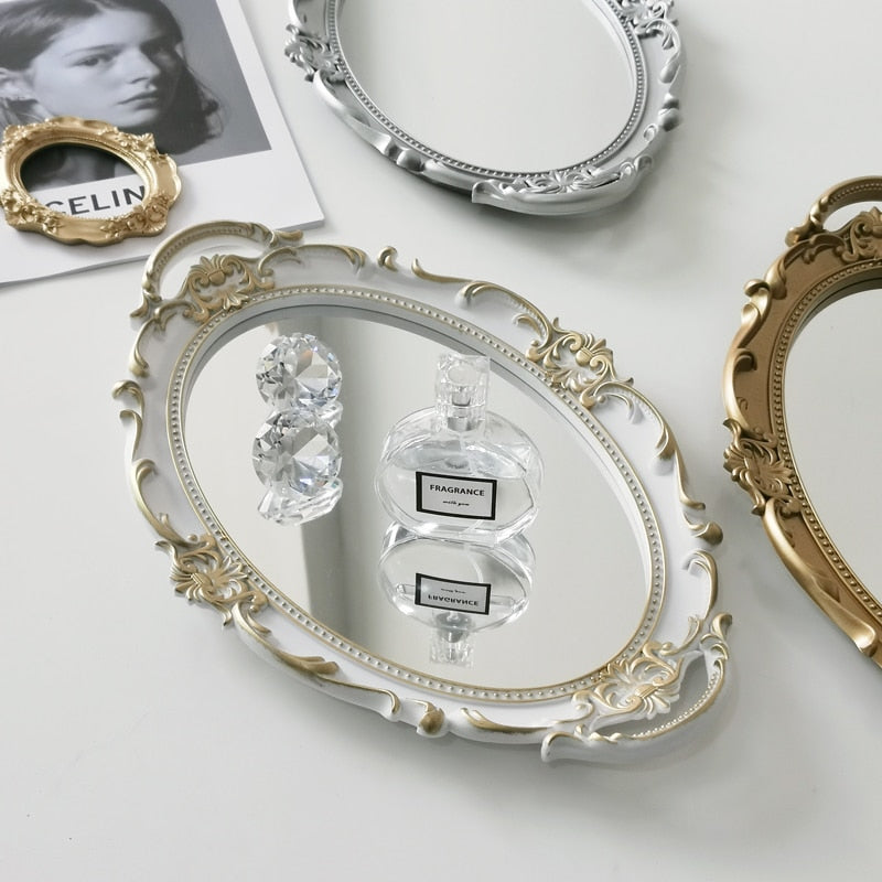 Vintage Style Mirrored Jewellery Tray