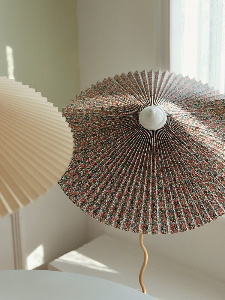 Pleated Umbrella Table Lamp