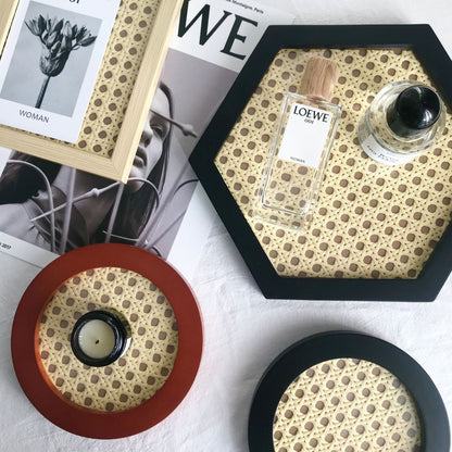 Japanese Rattan Decorative Tray