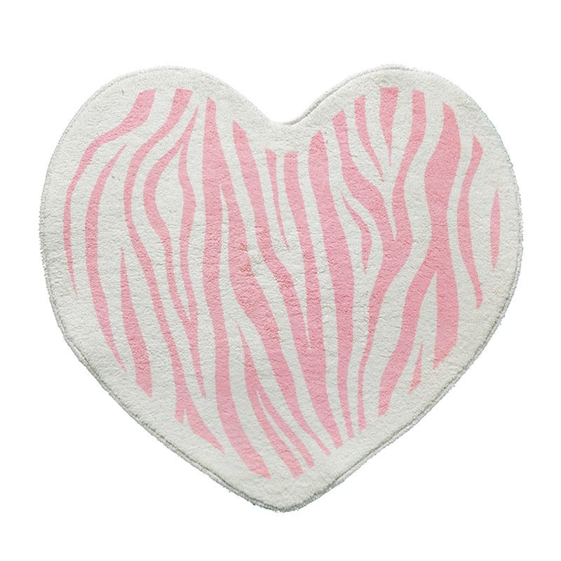 Pink Girls Don't Cry Heart Bath Mat