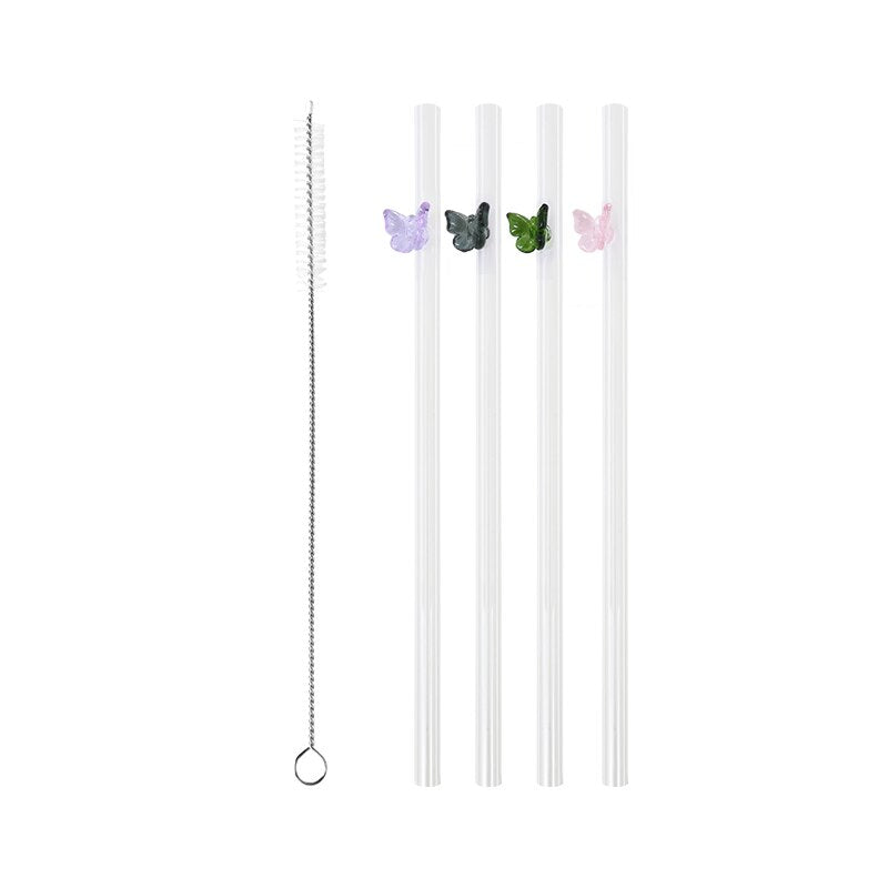 Glass Butterfly Birthday Straws - CreativeFemininity