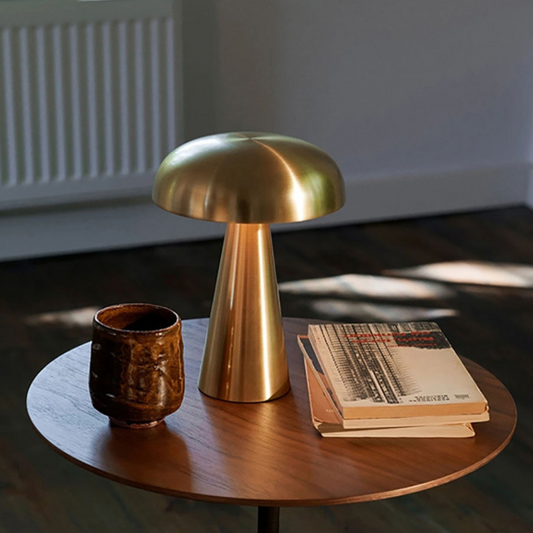 gold mushroom lamp