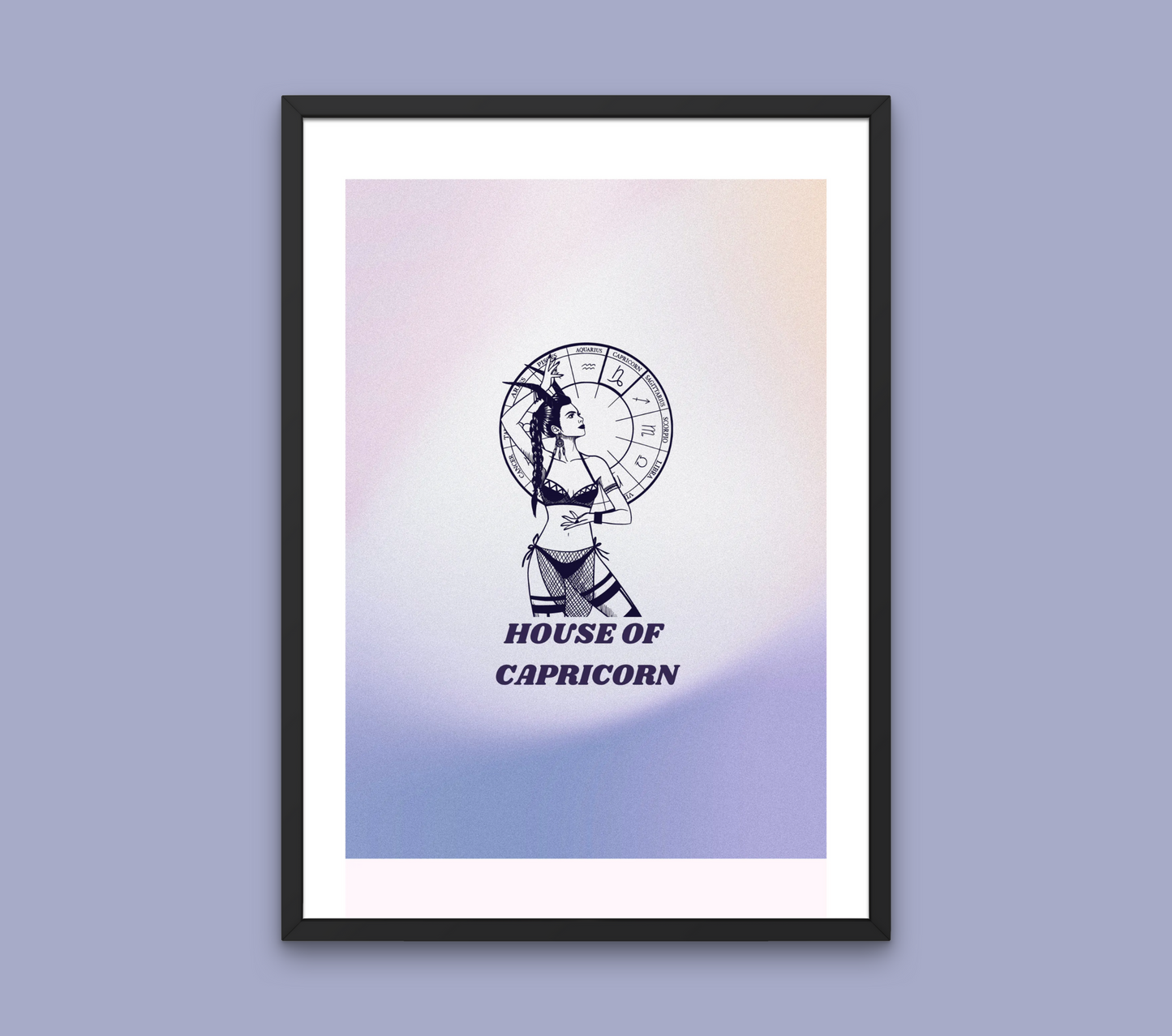 House Of Capricorn Zodiac Wall Art Print