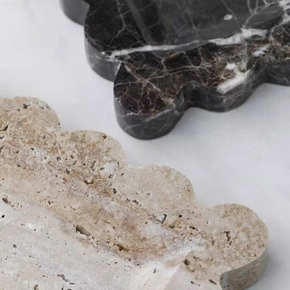 Handmade Marble Stone Scalloped Dish